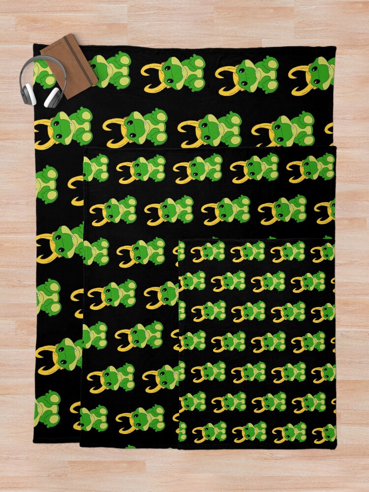 Alternate view of Alligator Loki Varient Throw Blanket