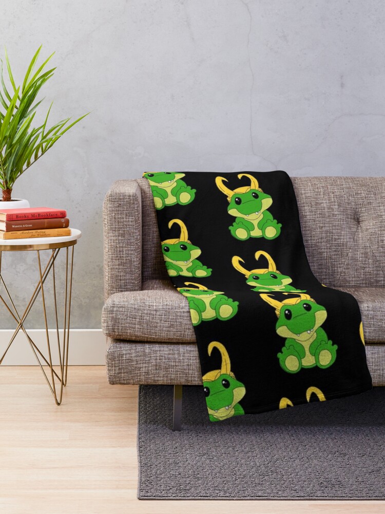 Alternate view of Alligator Loki Varient  Throw Blanket