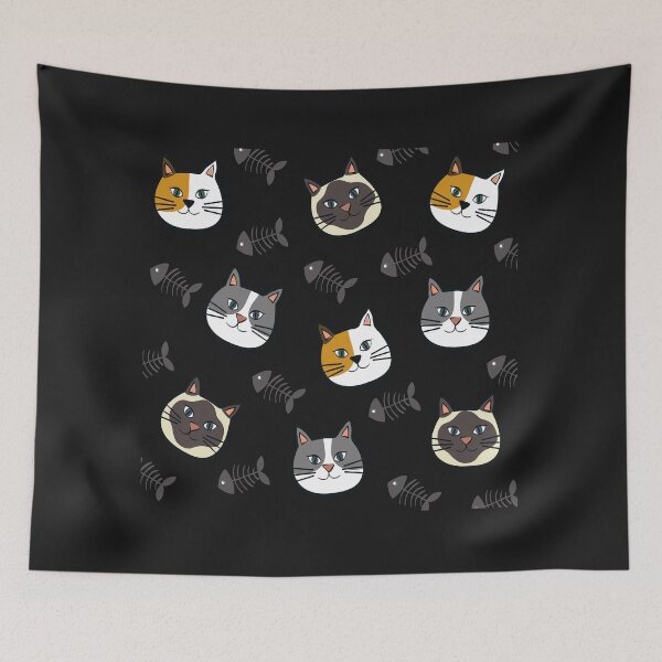 Item preview, Cute cats and fish design designed and sold by Strale25kv.