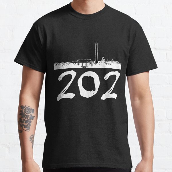 Washington D.C. - 202 (White Logo) Classic T-Shirt