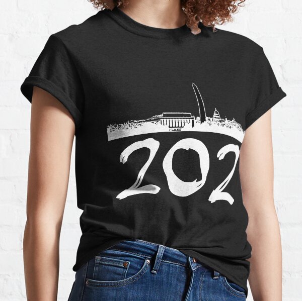 Washington D.C. - 202 (White Logo) Classic T-Shirt