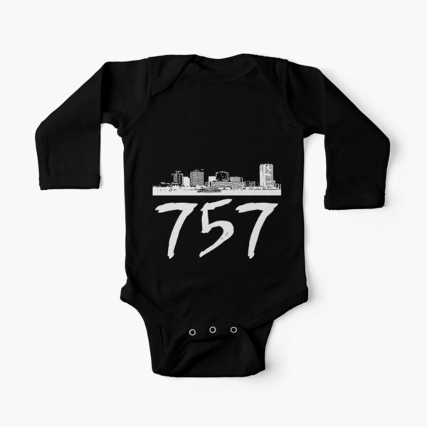 Virginia Beach 757 Black Logo Baby One Piece By Klay70 Redbubble