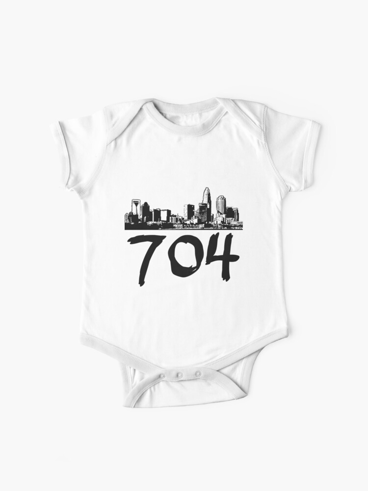 Charlotte 704 Black Logo Baby One Piece By Klay70 Redbubble