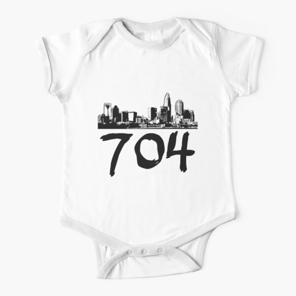 Charlotte 704 Black Logo Baby One Piece By Klay70 Redbubble