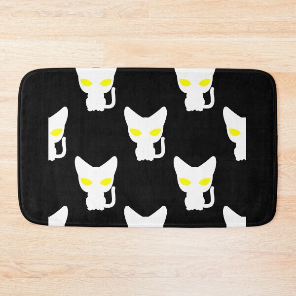 Item preview, White cats on black background designed and sold by Strale25kv.