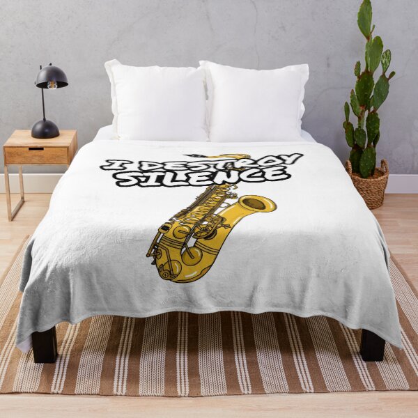 Item preview, I Destroy Silence Saxophone Player Saxophonist Musician designed and sold by doodlerob.