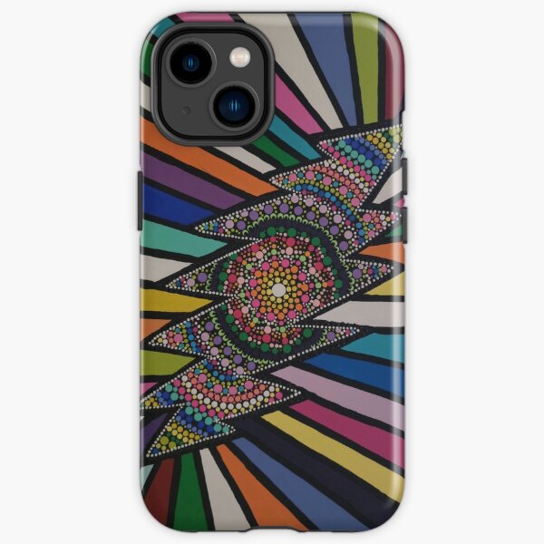 Dot painting 13 point lightning bolt iPhone Tough Case