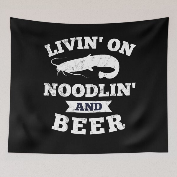 Item preview, Living on Noodling and Beer | Catfish Hunter | Noodling | Catfishing | Noodler | Sunset designed and sold by justjonboy.
