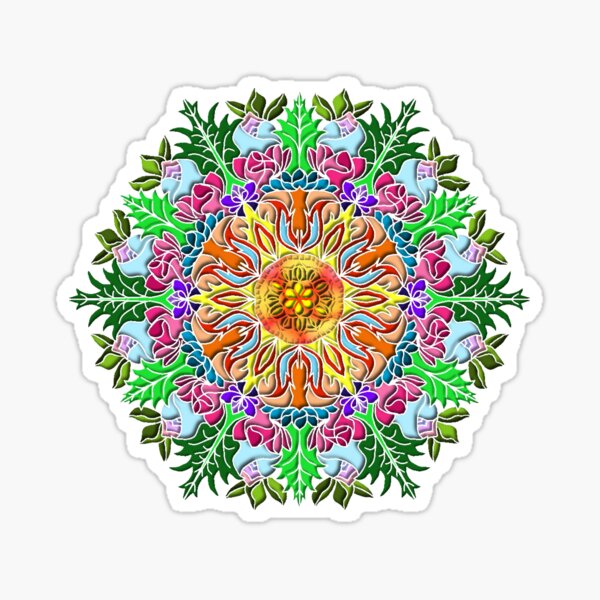 093_mandala_colored_clr Sticker