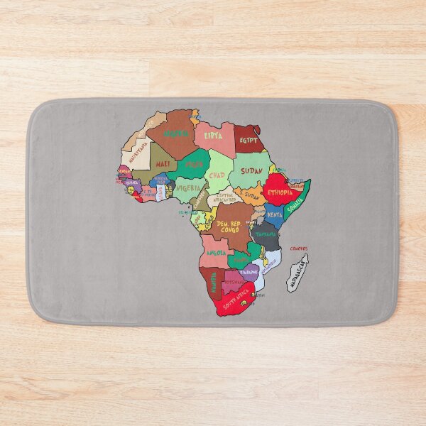 Item preview, colorful map of African Continent the borders and the country names designed and sold by mashmosh.
