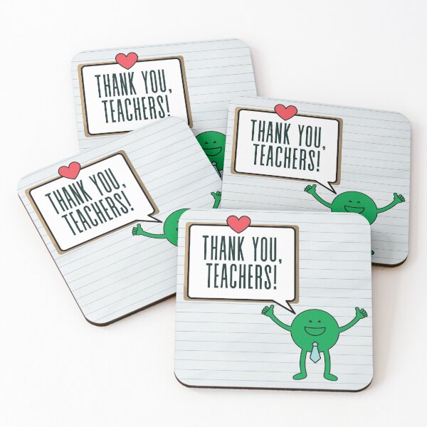 Thank You Teacher Coasters for Sale Redbubble