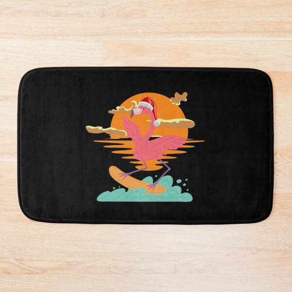 Item preview, Flamingo surfing Christmas In July Summer Vacation Beach designed and sold by SweetbeStore.