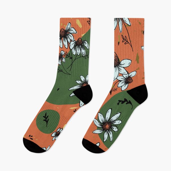 Item preview, Orange and Green Floral Pattern designed and sold by JJLosh.