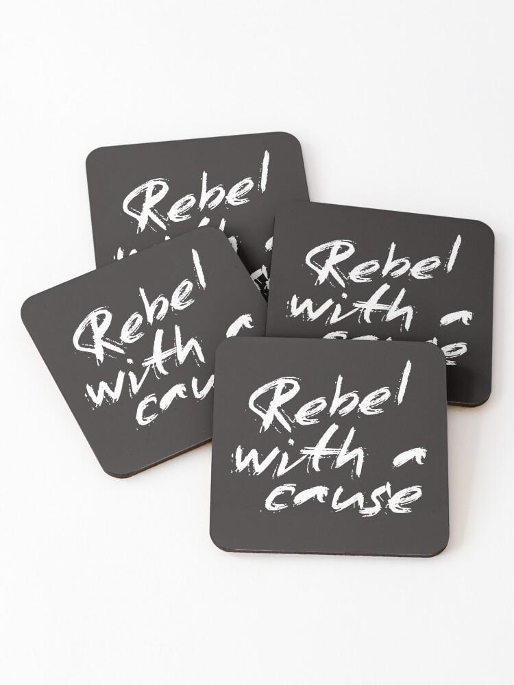 Thumbnail 1 of 5, Coasters (Set of 4), Rebel With a Cause designed and sold by SomeSquirrel.