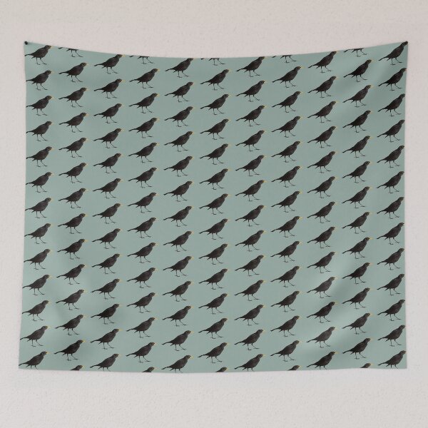 Item preview, Blackbird Bird Scientific illustration - Turdus merula designed and sold by clorofila.