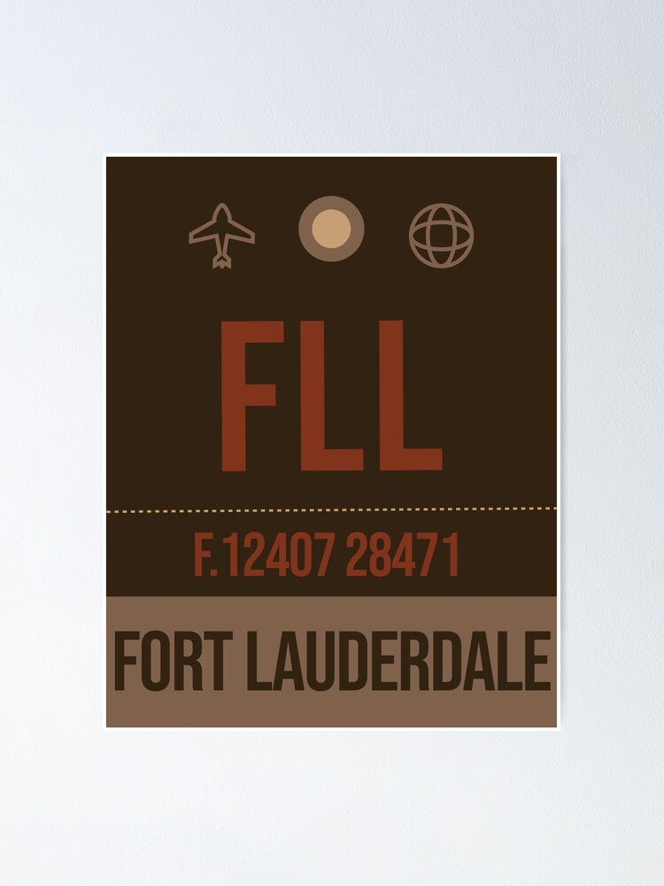 "Fort Lauderdale Airport Vintage Luggage Tag" Poster for Sale by