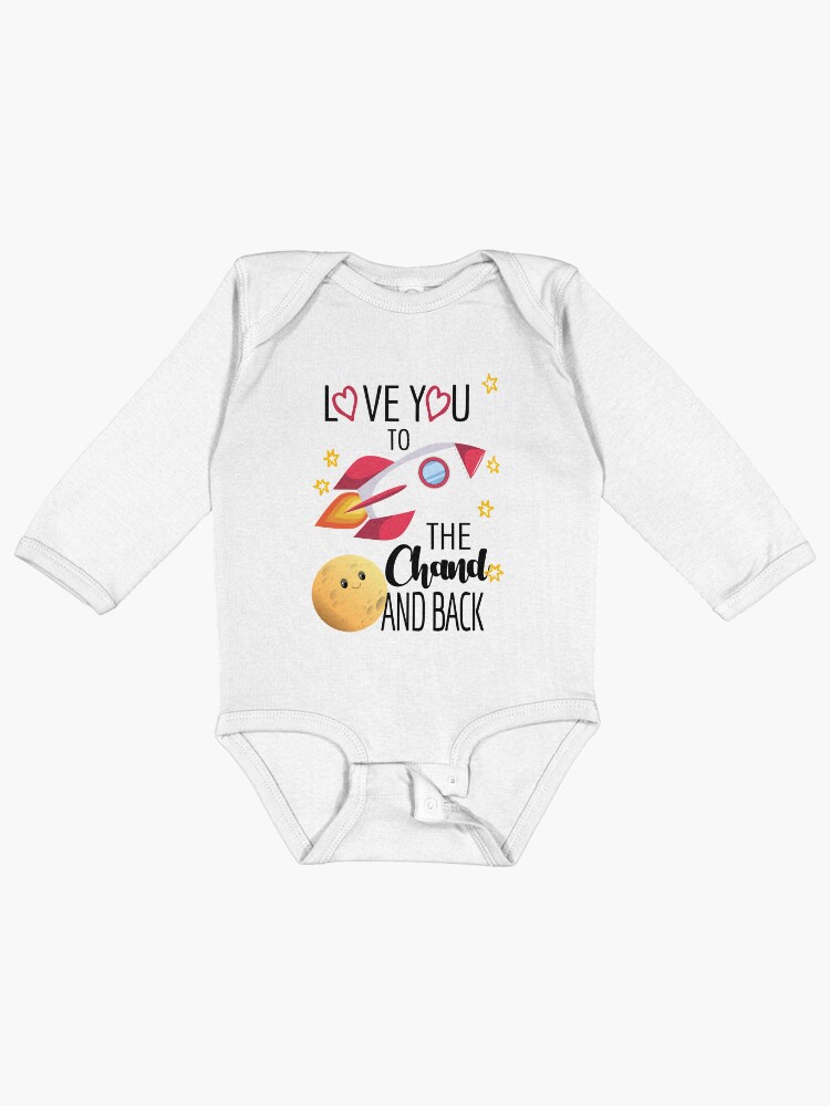 Thumbnail 1 of 2, Baby One-Piece, Love you to the Chand and Back (Love you to the moon and back) designed and sold by DesiBoli.