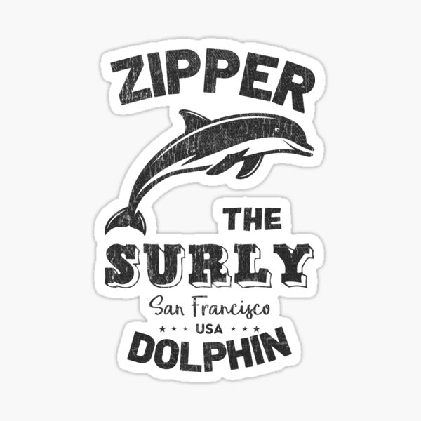 Item preview, Zipper the Surly Dolphin designed and sold by RetroLogo.
