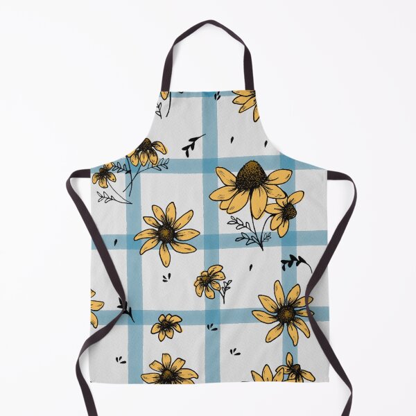 Item preview, Blue Gingham Floral Pattern designed and sold by JJLosh.