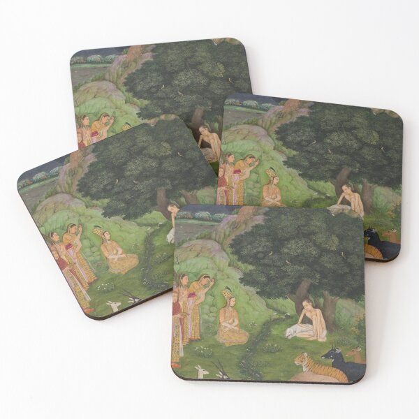 Item preview, Laylá visits Majnūn in the Wilderness designed and sold by HinduArtGallery.