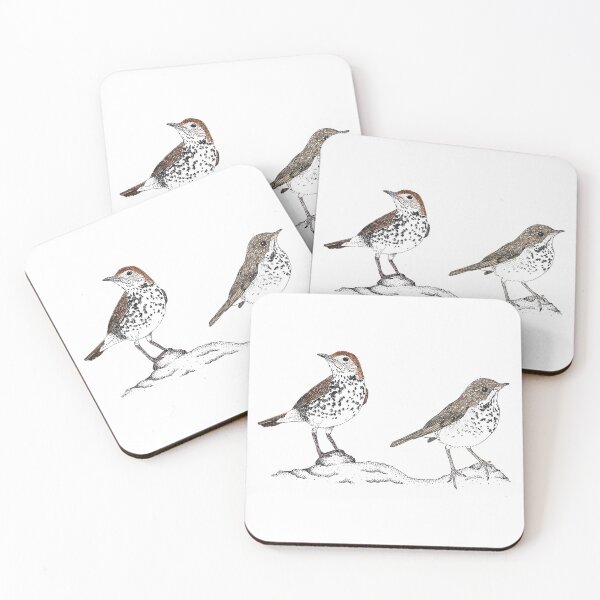 Item preview, Hermit and Wood Thrush designed and sold by obirdleyart.