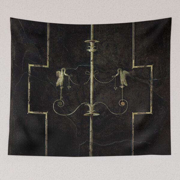 Item preview, Black fresco with a section of a candelabrum, flanked by a pair of swans, from the imperial villa at Boscotrecase (2) designed and sold by DotorEaon.