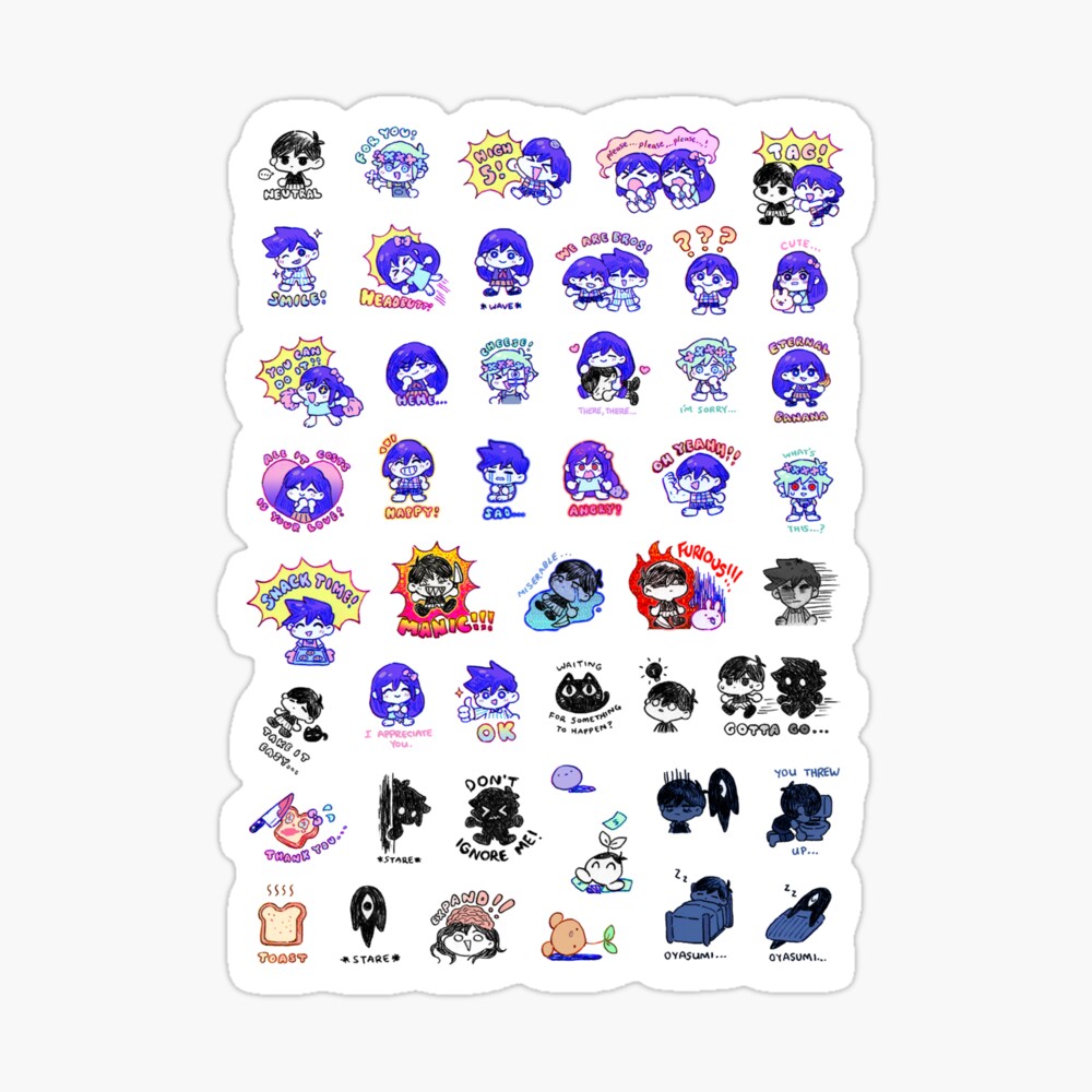 OMORI & FRIENDS Mini Sticker Sheets – OMOCAT