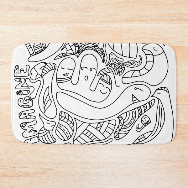 Item preview, Calm Expression Doodle Art Black and White designed and sold by R4CProject.