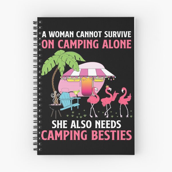 Item preview, Camping Queen Camping Besties Pink Flamingo designed and sold by brandyzalesart.