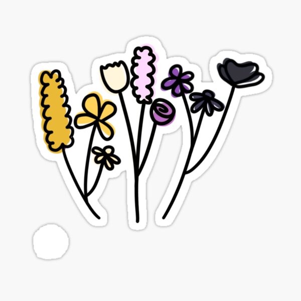 subtle floral knife - genderqueer Sticker for Sale by spirit-tomb