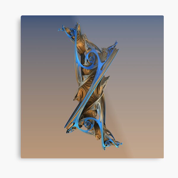 Fractal Swirl Metal Print