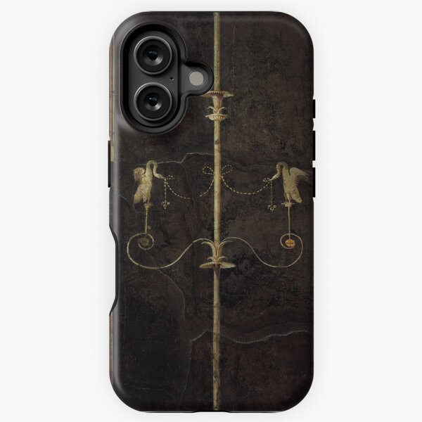 Item preview, Black fresco with a section of a candelabrum, flanked by a pair of swans, from the imperial villa at Boscotrecase designed and sold by DotorEaon.