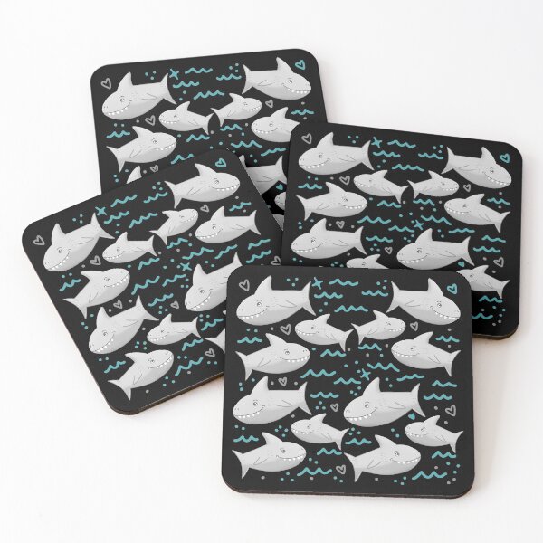 Item preview, Simple shark smiling pattern designed and sold by jazzydevil.