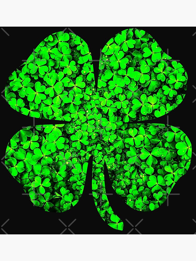 Lucky Four Leaf Clover Decorated MESSAGE CARDS, Good Luck, Novelty