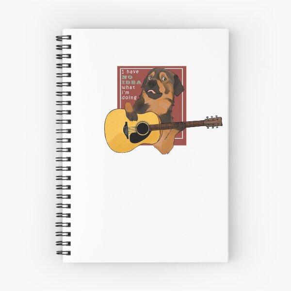 Item preview, dog play guitar with the quote "I have no idea what I'm doing" designed and sold by nishi-T.