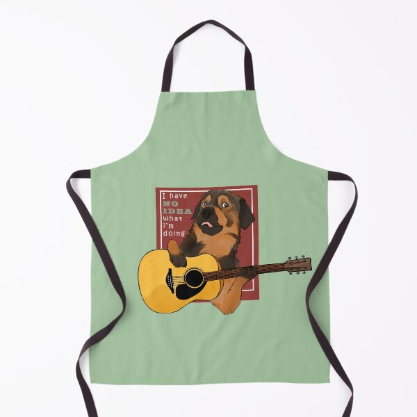 Item preview, dog play guitar with the quote "I have no idea what I'm doing" designed and sold by nishi-T.