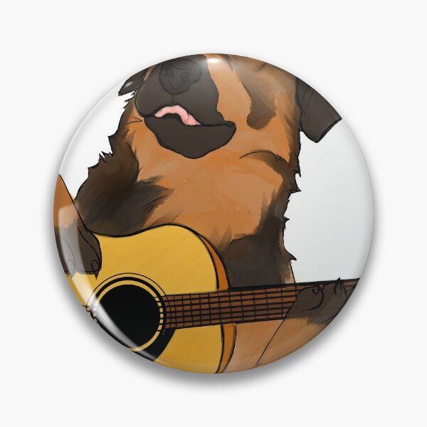 Item preview, dog play guitar with the quote "I have no idea what I'm doing" designed and sold by nishi-T.