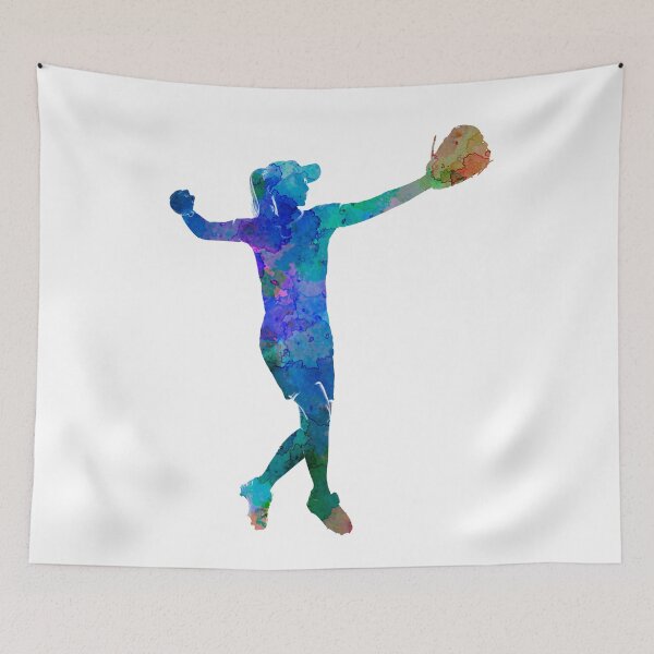 Item preview, woman playing softball 02 designed and sold by paulrommer.
