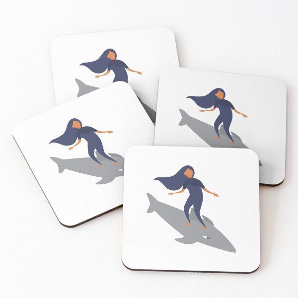 Item preview, Girl surfing on a shark designed and sold by jazzydevil.