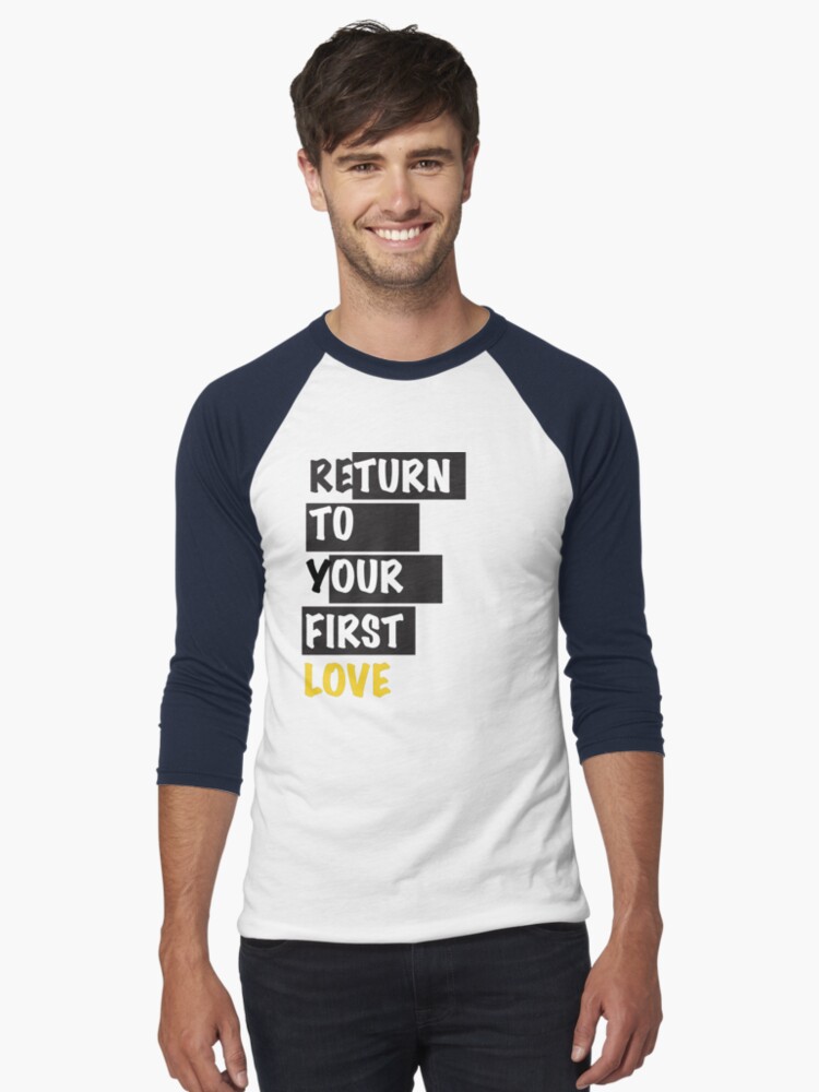 Thumbnail 1 of 3, Baseball ¾ Sleeve T-Shirt, First Love designed and sold by yuhglostore.
