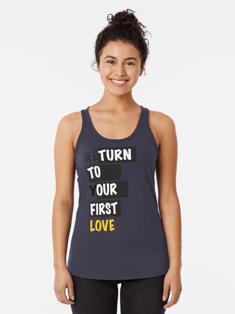 Thumbnail 1 of 3, Racerback Tank Top, First Love designed and sold by yuhglostore.