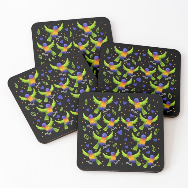 Item preview, Rainbow lorikeets flying pattern designed and sold by jazzydevil.