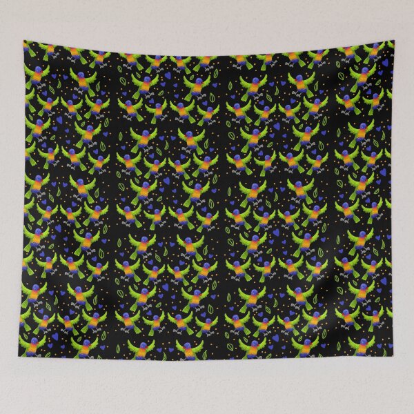 Item preview, Rainbow lorikeets flying pattern designed and sold by jazzydevil.