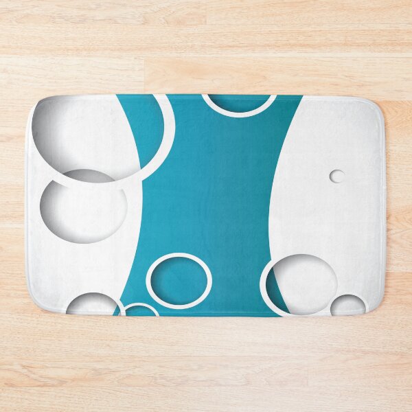 Item preview, White and Blue Circles Abstract Art designed and sold by Bruce ALMIGHTY Baker.