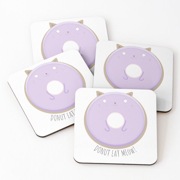 Item preview, Donut Eat Meow, Cute Donut Cat (Purple) designed and sold by sanashibata.