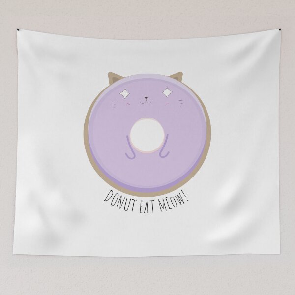 Item preview, Donut Eat Meow, Cute Donut Cat (Purple) designed and sold by sanashibata.