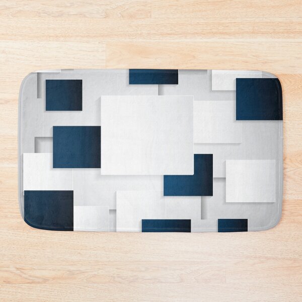 Item preview, Blue and White Squares Abstract Art designed and sold by Bruce ALMIGHTY Baker.