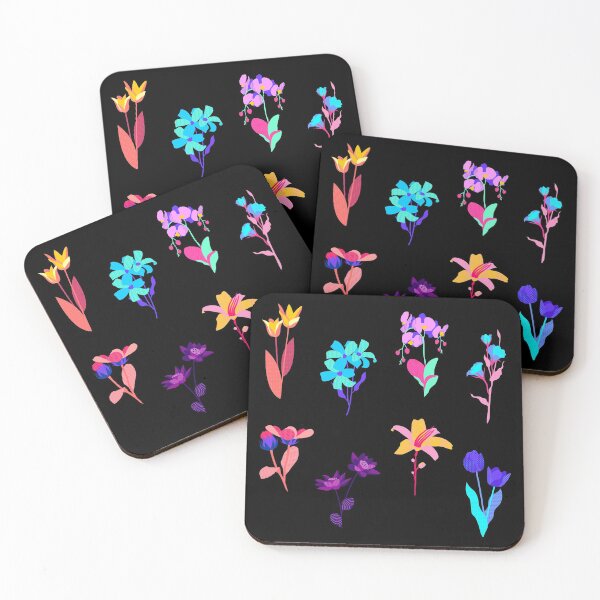 Item preview, vibrant,florescent,bright abstract floral pattern designed and sold by cutecrazytshirt.