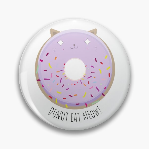 Item preview, Donut Eat Meow, Cute Donut Cat (Purple, Sprinkle) designed and sold by sanashibata.