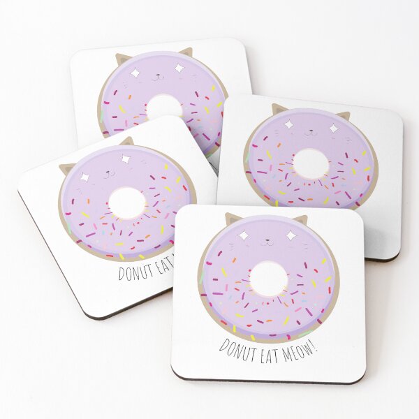 Item preview, Donut Eat Meow, Cute Donut Cat (Purple, Sprinkle) designed and sold by sanashibata.